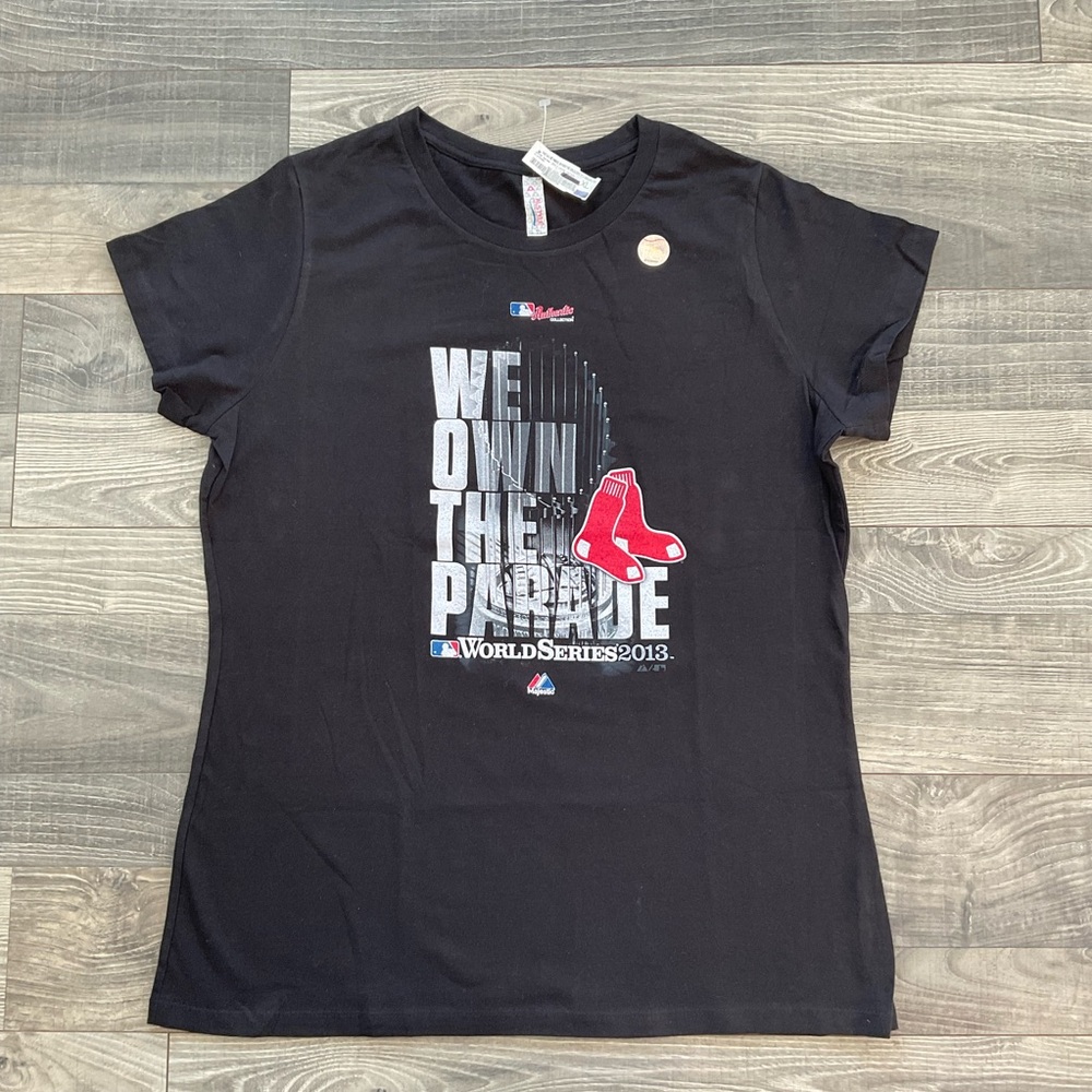 NWT Boston Red Sox World Series 2013 Shirt Women's XL We Own the Parade Black